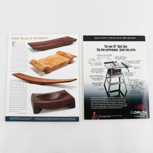 Lot of 2 Woodworking Magazines: Wood Jan 2002 & Fine Apr 2010
