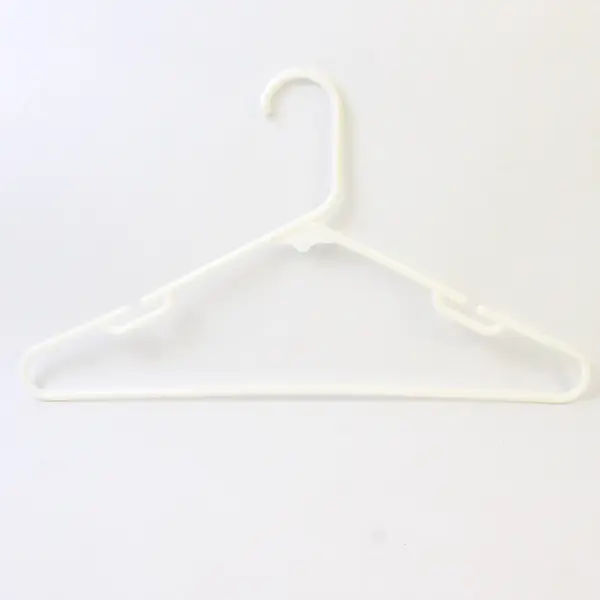 Mixed Lot of 10 Plastic White Clothes Hangers Shirts & Pants