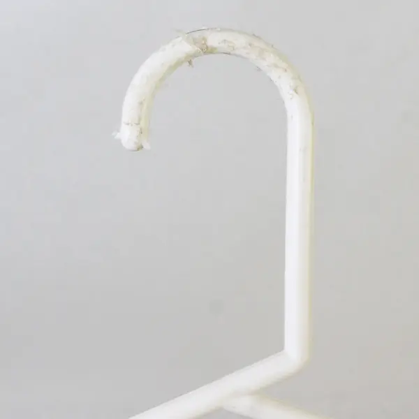 Lot of 10 Plastic White Clothes Hangers Shirts & Pants