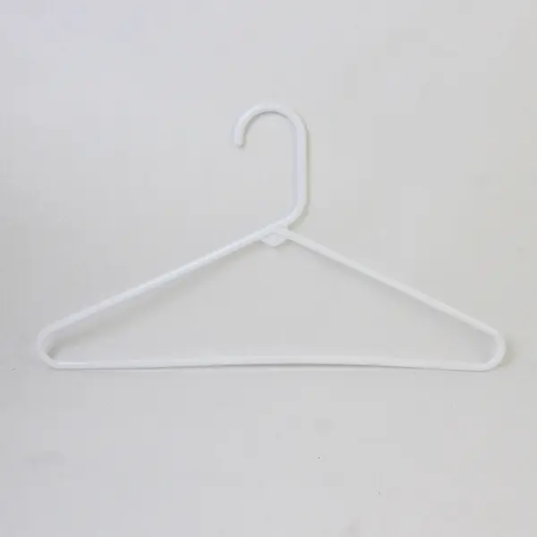 Lot of 10 Plastic White Clothes Hangers Shirts & Pants