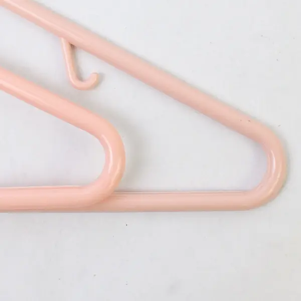 Lot of 10 Light Pink Plastic Clothes Hangers Shirts and Pants