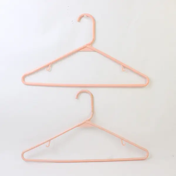 Lot of 10 Light Pink Plastic Clothes Hangers Shirts and Pants