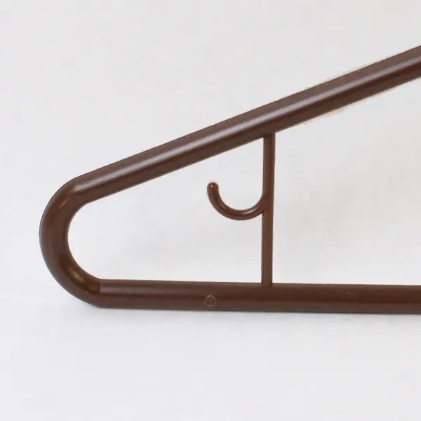 Lot of 10 Brown Plastic Clothes Hangers Shirts and Pants