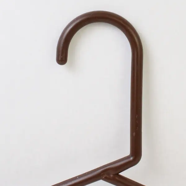 Lot of 10 Brown Plastic Clothes Hangers Shirts and Pants