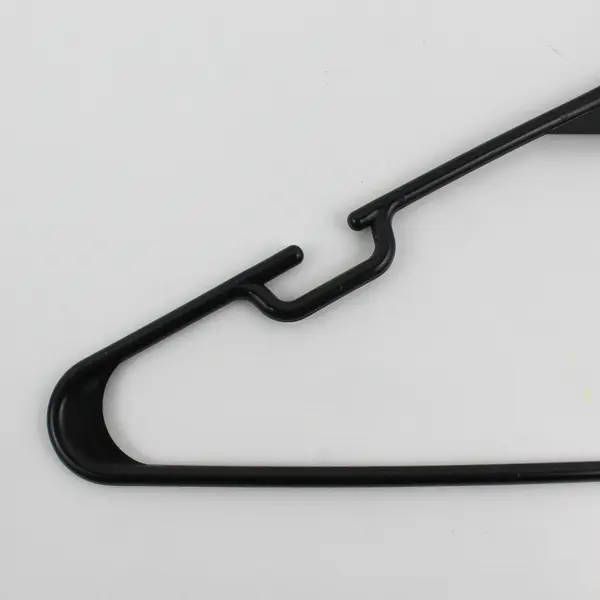 Mixed Lot of 10 Black Plastic Clothes Hangers Shirts & Pants