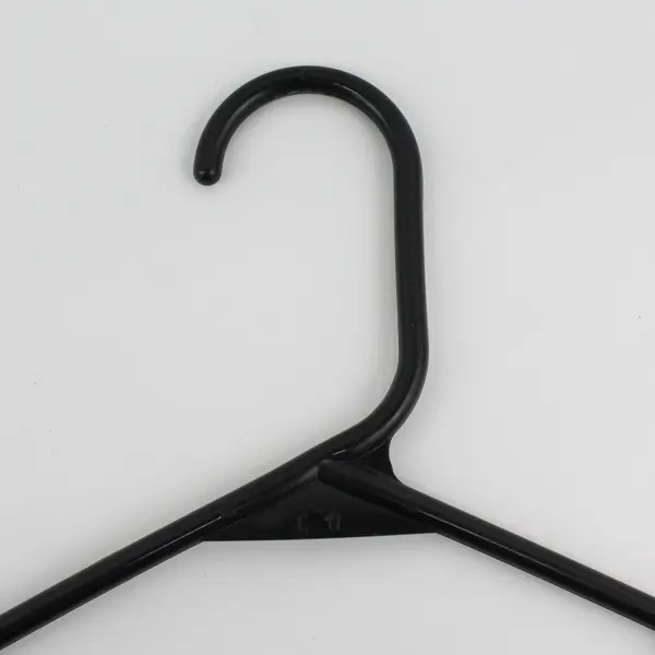 Mixed Lot of 10 Black Plastic Clothes Hangers Shirts & Pants