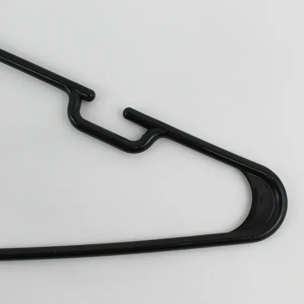 Mixed Lot of 10 Black Plastic Clothes Hangers Shirts & Pants