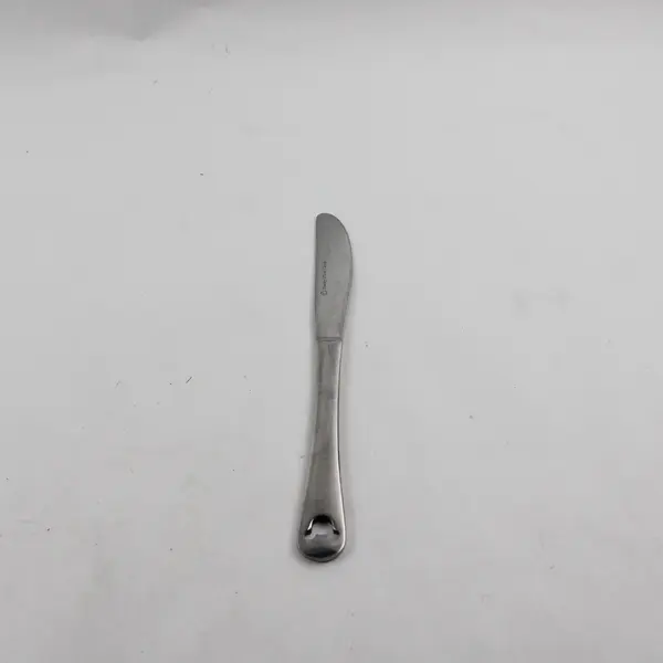 Disney Silver Mickey Mouse Pattern Pierced SS Dinner Knife 8.5" Long Good