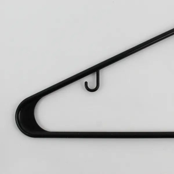 Lot of 11 Black Plastic Clothes Hangers Shirts & Pants