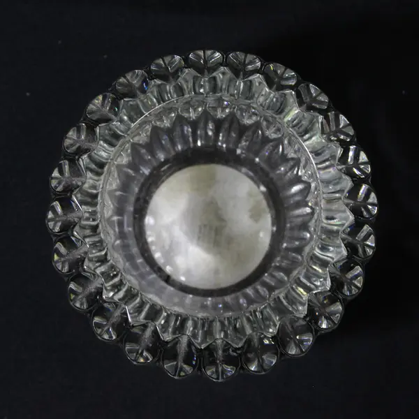Indiana Glass Diamond Point Votive Candle Holder Clear Pressed 3.5in