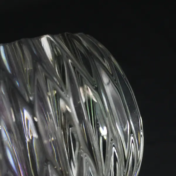 Indiana Glass Diamond Point Votive Candle Holder Clear Pressed 3.5in