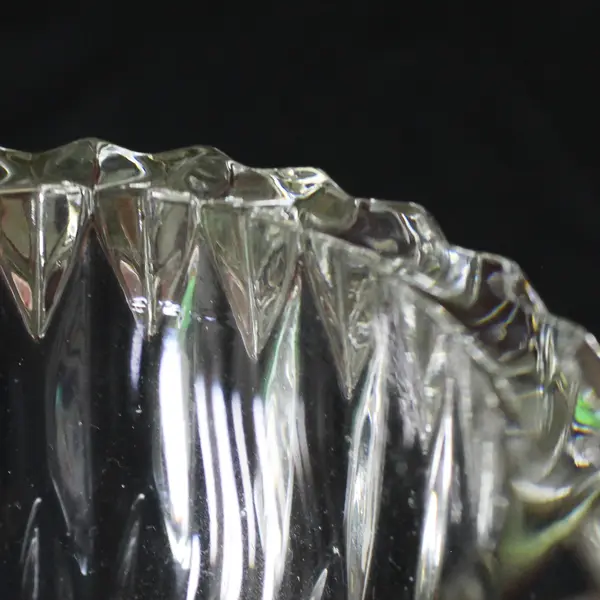 Indiana Glass Diamond Point Votive Candle Holder Clear Pressed 3.5in