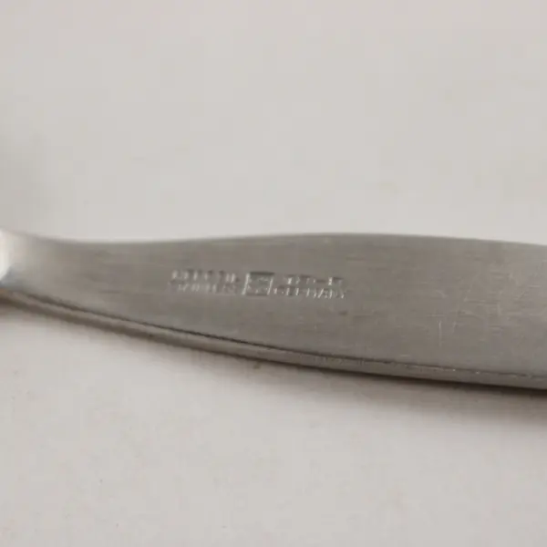 Herosil Flatware HEO13 Pattern Embossed Shepherd SS Infant Spoon 4.75" Rare HTF