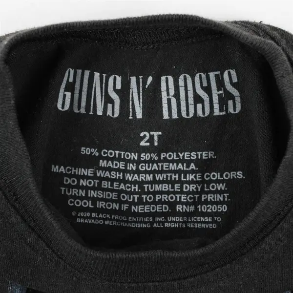 Guns N Roses Sweet Child O' Mine Black Crew Neck T-Shirt Toddler Size 2T