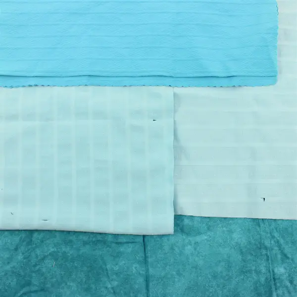 Mixed Lot of 10 Blue Multicolor Fabric Scraps DIY Quilting Crafting