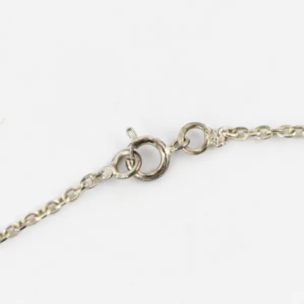 Vintage 925 Sterling Silver Faceted Garnet Y Necklace 15.5"