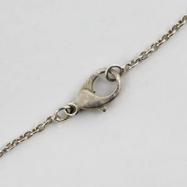 Vintage 925 Sterling Silver Moonstone Y Necklace 15"