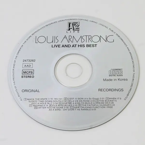 Louis Armstrong Live and at His Best Music CD Album  Recorded 1962
