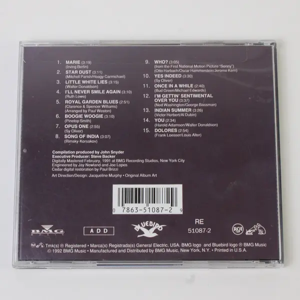 The Best of Tommy Dorsey CD 1992 BMG Big Band Jazz Swing RCA Bluebird