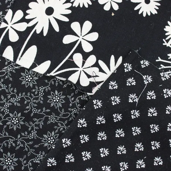 Mixed Lot of 21 Fabric Scraps Various Patterns DIY Quilting Crafting