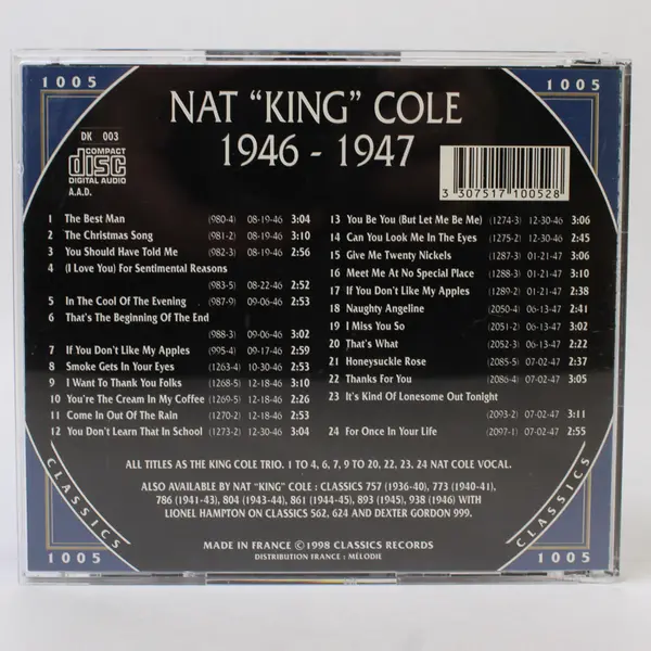 Nat King Cole 1946 - 1947 The Chronological Classics CD 1998
