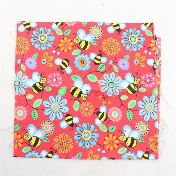 Mixed Lot of 10 Red Multicolor Fabric Scraps DIY Quilting Crafting