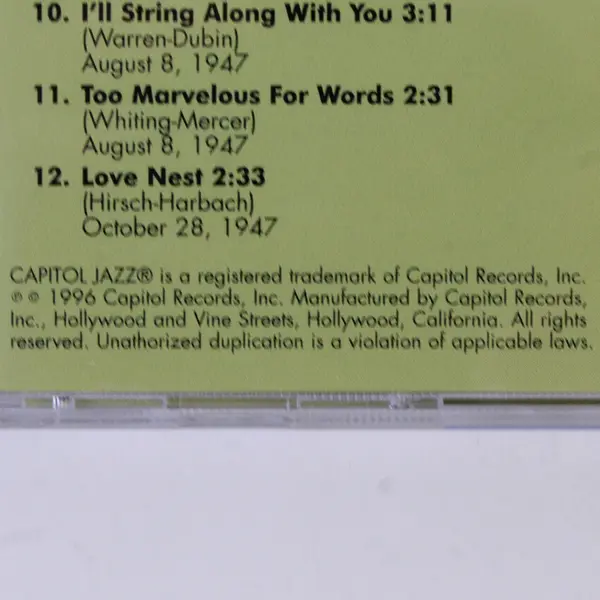 The Best of the Nat King Cole Trio: The Vocal Classics (1947-1950) CD 1996