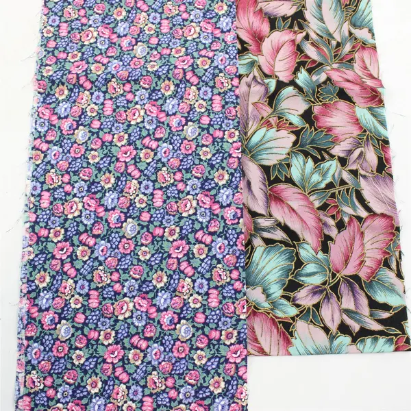 Mixed Lot of 11 Purple Multicolor Fabric Scraps DIY Quilting Crafting