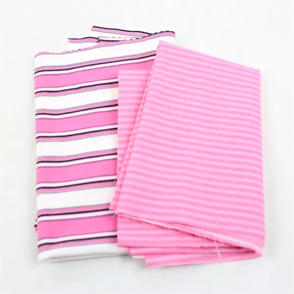 Mixed Lot of 10 Pink Multicolor Fabric Scraps DIY Quilting Crafting