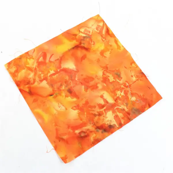 Mixed Lot of 44 Red Orange & Yellow Fabric Scraps DIY Quilting Crafting