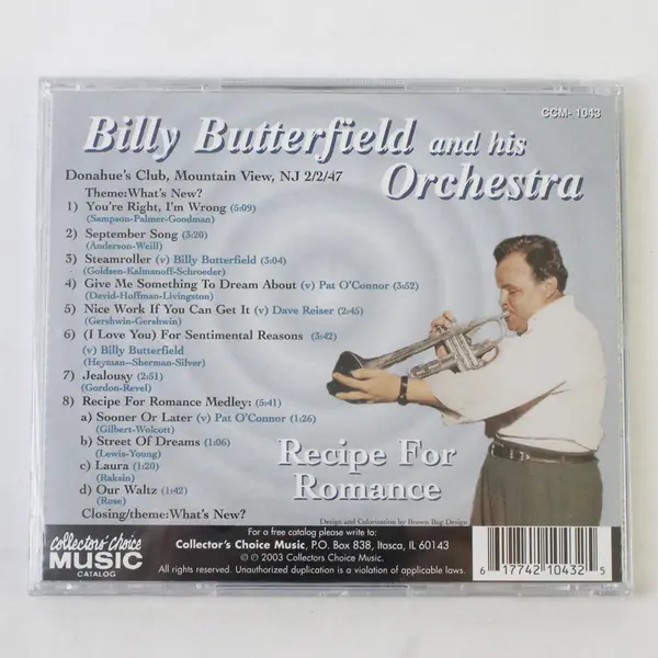 New Sealed Billy Butterfield and his Orchestra Recipe for Romance CD 2003 