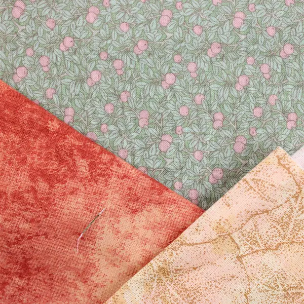 Mixed Lot of 29 Green Brown & Misc. Fabric Scraps DIY Quilting Crafting