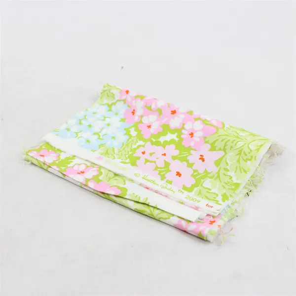 Mixed Lot of 29 Green Brown & Misc. Fabric Scraps DIY Quilting Crafting