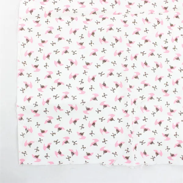 Mixed Lot of 13 Pink & Multicolor Fabric Scraps DIY Quilting Crafting