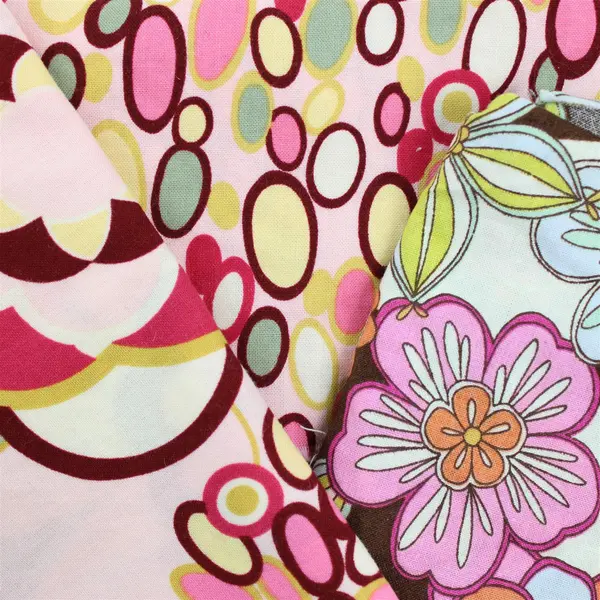 Mixed Lot of 13 Pink & Multicolor Fabric Scraps DIY Quilting Crafting