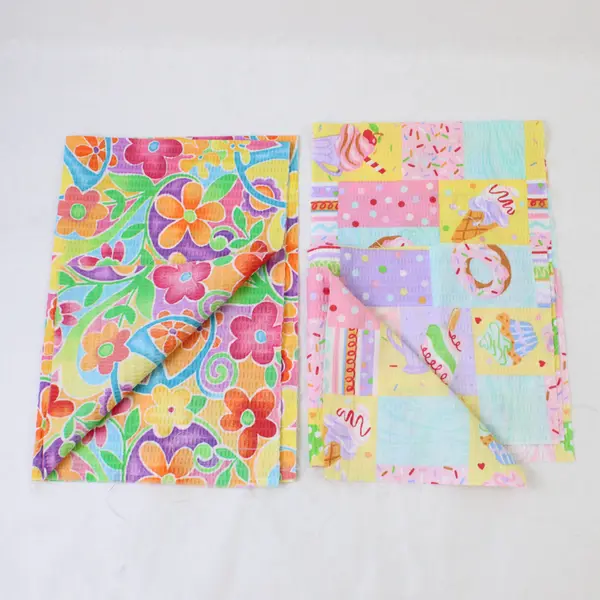 Mixed Lot of 11 Multicolor Springtime Fabric Scraps DIY Quilting Crafting
