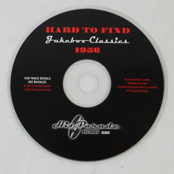 Hard To Find Jukebox Classics 1956 Featuring Various Artists CD 2007