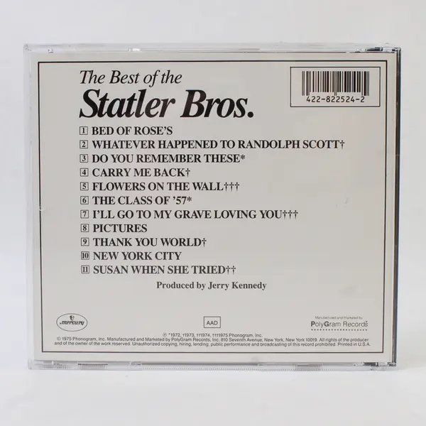 Best of the Statler Bros. CD PolyGram Records  Phonogram 1975 