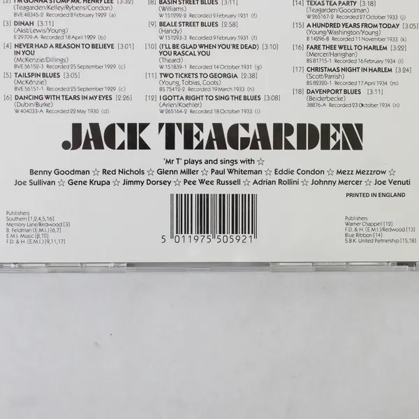 Jack Teagarden I Gotta Right To Sing The Blues CD ASV Living Era 1989 