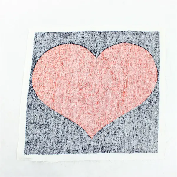 Lot of 4 Red and Navy Heart Fabric Pieces 12" x 13" DIY Sewing Crafts