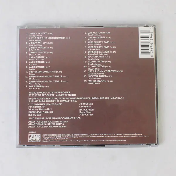 Atlantic Blues: Piano, Various Artists Atlantic CD 1986