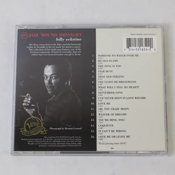 Jazz 'Round Midnight Billy Eckstine CD 1994