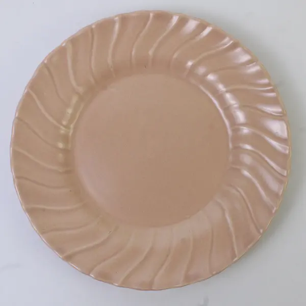 VTG Franciscan Coronado Beige Coral Matte Dessert/Pie Plate 7-1/4"