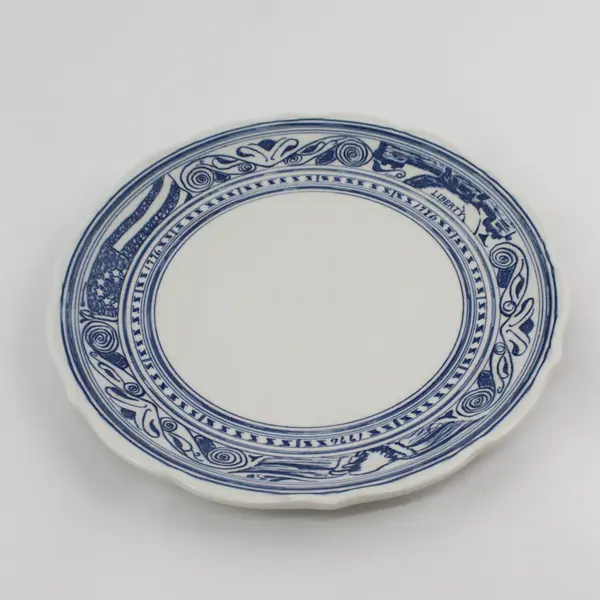 Syracuse China Liberty Blue White Dinner Plate Restaurant Ware  10 Inch 