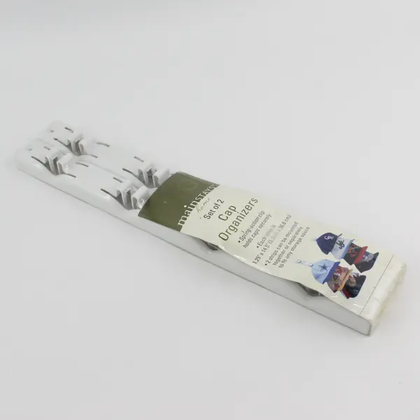 Set of 2 Plastic Wall Rack Hat Cap Belt Organizer 8 Hooks Sealed New