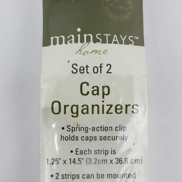 Set of 2 Plastic Wall Rack Hat Cap Belt Organizer 8 Hooks Sealed New