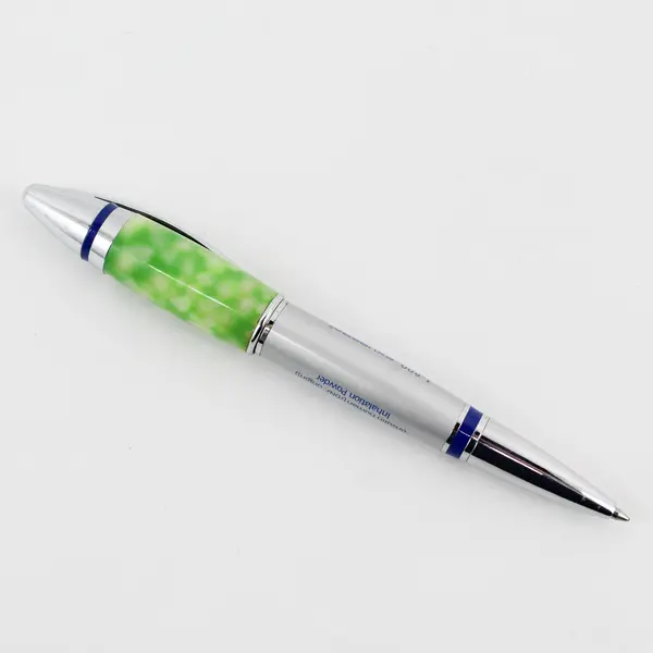 Lot of 2 Exubera Silver and Green Pharmaceutical Rep Pen Advertising