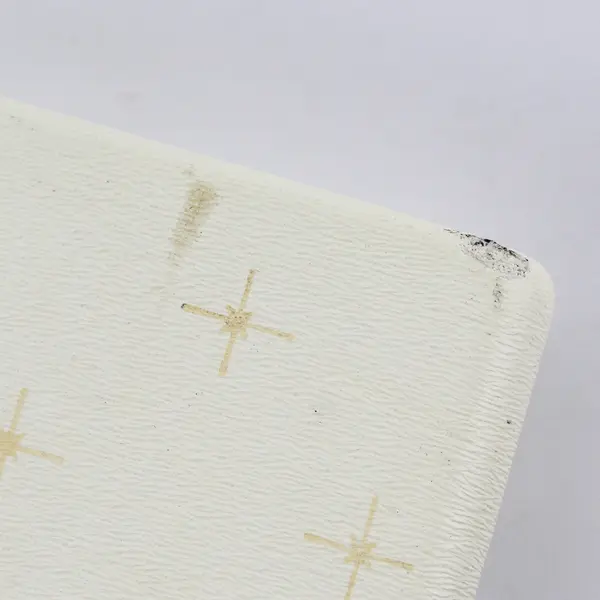 Krementz Atomic Star Jewelry Box Vintage Gift Cream Gold Accents Velvet Hinged 