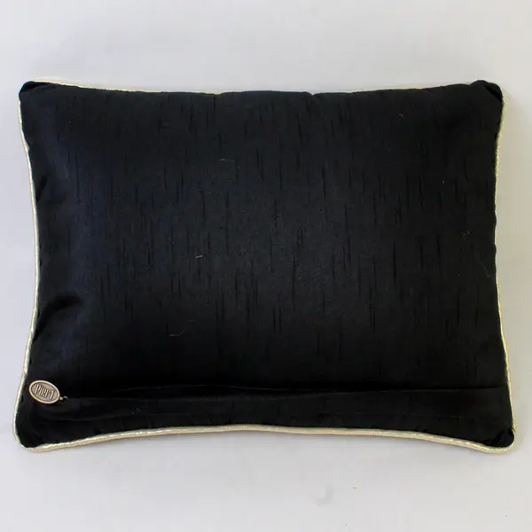 Pier 1  Embellished Christmas Holiday Lumbar Throw Pillow Trees Gray Gold