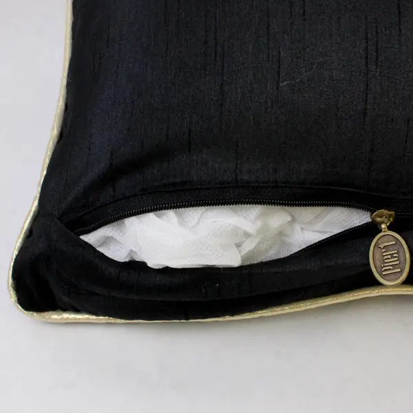 Pier 1  Embellished Christmas Holiday Lumbar Throw Pillow Trees Gray Gold